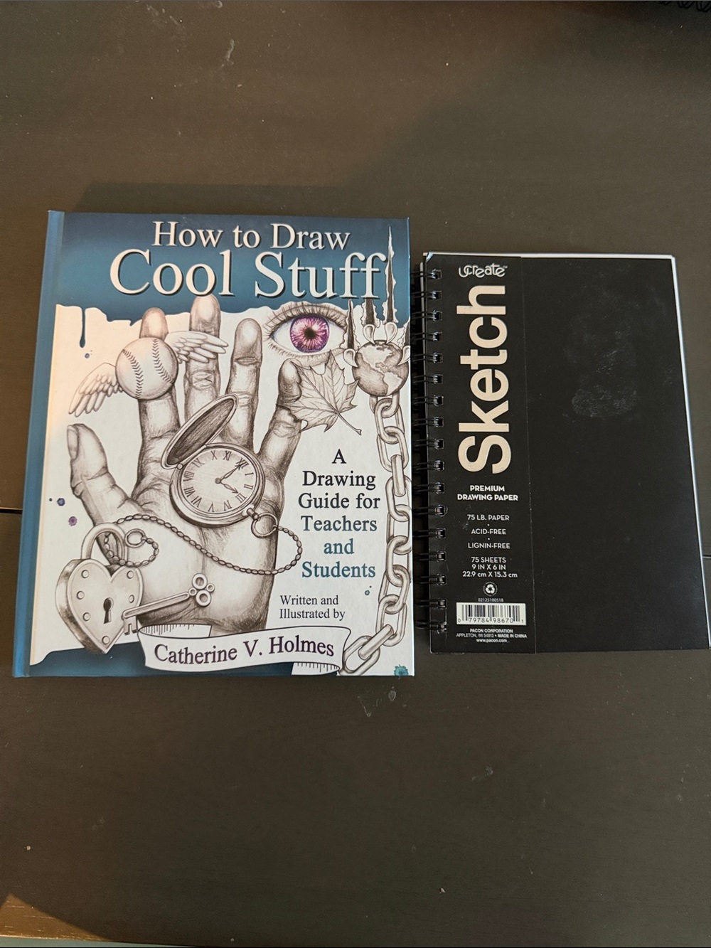 Drawing Guide with Empty Sketch Book